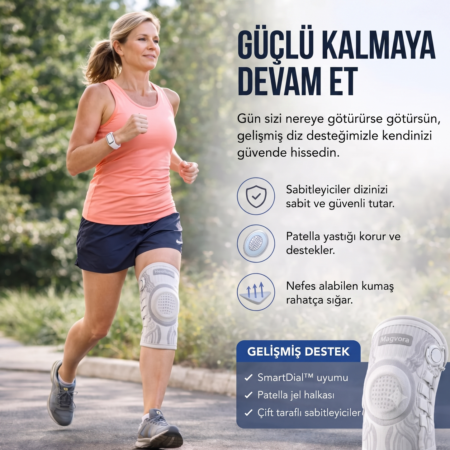 Magvora KineticPro™ Akıllı Destek Dizliği